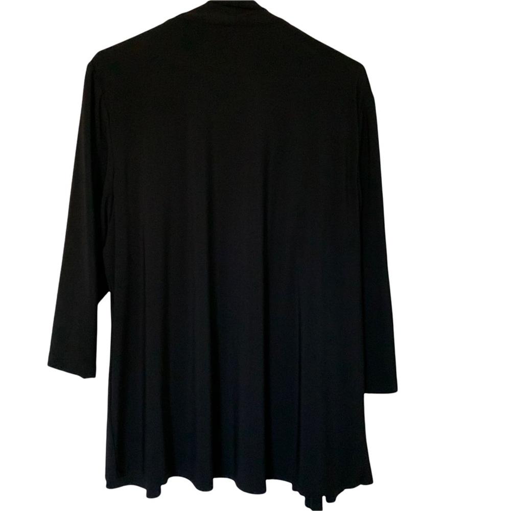 Black Waterfall Blazer with 3/4 Sleeves * Large - Picture 5 of 11